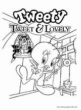 Coloring Pages Tweety Cartoon Color Character Printable Sheets Kids Characters Found sketch template