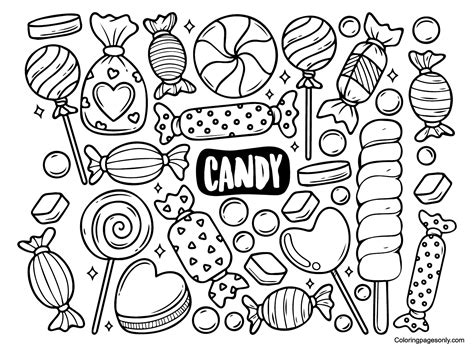 candyland coloring pages book   printable