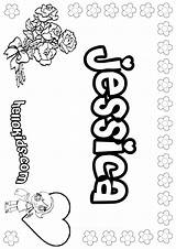 Jessica Coloring Pages Hellokids Color Print Names Girls Online sketch template