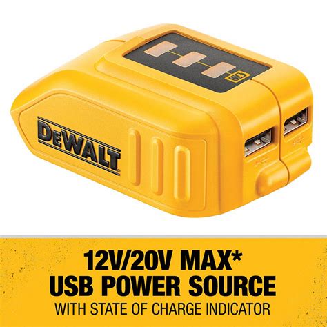 dewalt usb power source     max batteries wydcb grainger