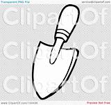 Trowel Outline Hand Coloring Gardeners Illustration Small Rf Royalty Clipart Template sketch template