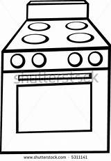 Stove Clipart Stock Vector Clipartmag Similar sketch template