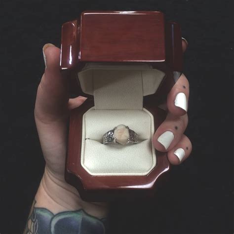 this woman got an engagement ring made from her fiancé s
