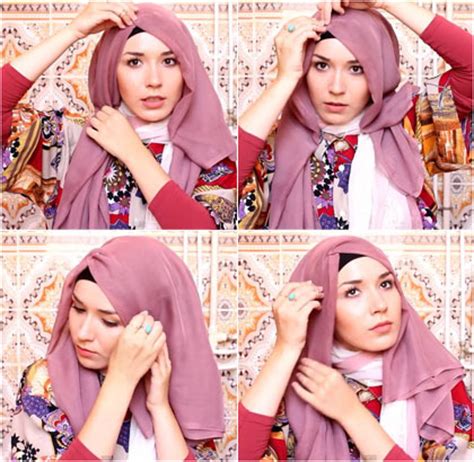 tutorial hijab  kerudung paris ala nabiilabee hijabers asal rusia