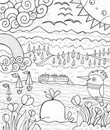 Coloring Pacific Northwest Drawn Book Color sketch template