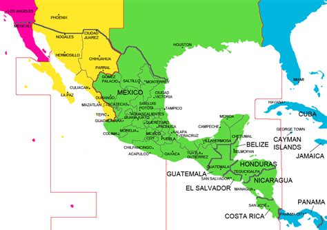 time zones mexico map
