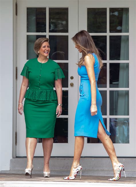 melania trump meets the president and first lady of panama