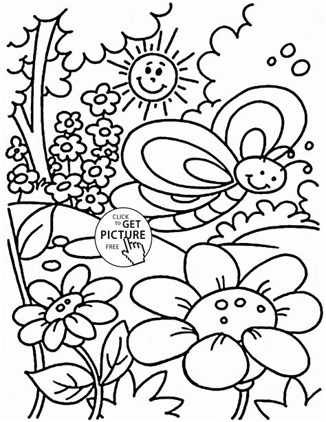 spring color sheets printable spring coloring pages
