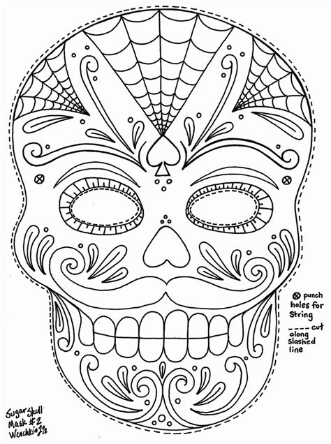 halloween scary masks coloring pages coloring home