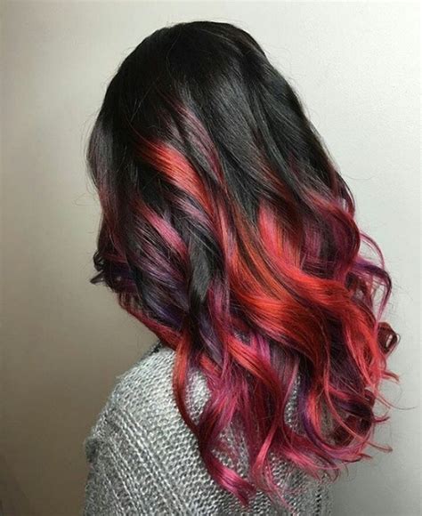 25 Red And Black Ombre Highlights Hair Color Ideas [may 2020]