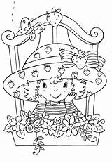 Coloring Shortcake Pages Strawberry sketch template