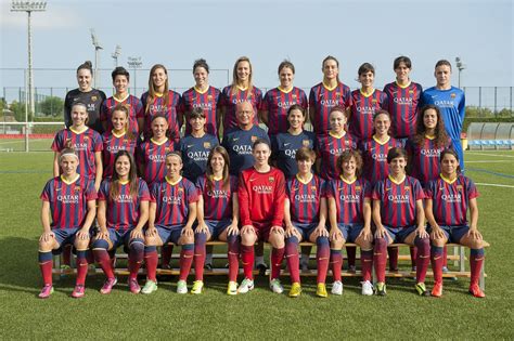 fc barcelona women s team pose for official team picture