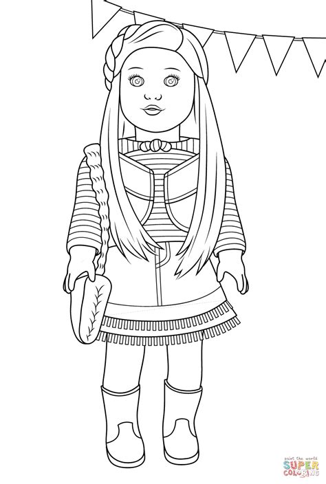 american girl mckenna coloring page  printable coloring pages