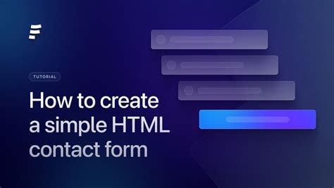 create  simple html contact form  sends email