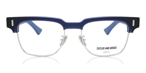 cutler and gross 1332 04 eyeglasses in matte navy blue