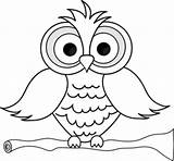 Owl Cartoon Coloring Clip Pages Clipart Library Cute sketch template
