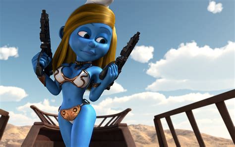 smurfette with weapons nude version