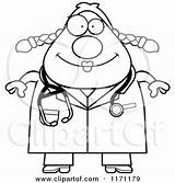 Doctor Clipart Veterinarian Cartoon Surgeon Female Chubby Coloring Happy Male Waving Thoman Cory Outlined Vector Depressed Angry Surprised Royalty 2021 sketch template
