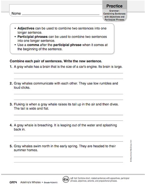 homework 2012 2013 april 1st grammar worksheets