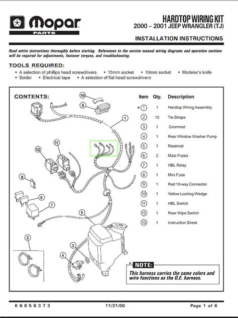 jeep wrangler tj wiring harnes wiring diagrams