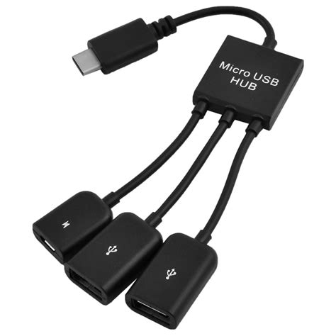 simyoung    micro usb otg hub host extension charging cable adapter android tablet black