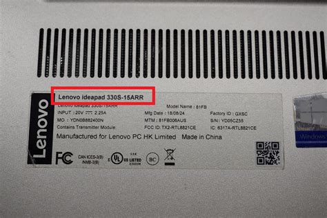 find  lenovo laptop model number