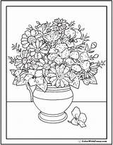 Coloring Pages Flower Pdf Print Flowers Vase Color Printable Colorwithfuzzy Sheets Adult Poppies Book Paper sketch template