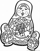 Coloring Dolls Russian Pages Doll Russia Nesting Printable Color Rag Sheets Colouring Matryoshka Coloringpages101 Clipart Getcolorings Template Kids Print Super sketch template
