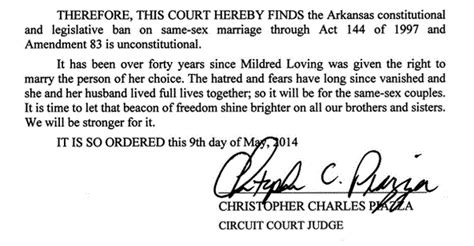 the randy report arkansas federal judge rules state ban on marriage