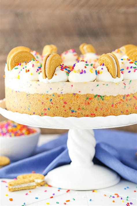 No Bake Golden Birthday Cake Oreo Cheesecake Life Love