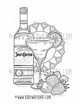 Tequila Margarita Adult sketch template