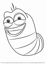 Larva Red Draw Drawing Cartoon Coloring Pages Step Learn Drawings Tutorials Larvae Printable Kids Yellow Paint Tv Drawingtutorials101 Choose Board sketch template