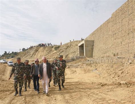 dpm and defense minister pokharel inspected work in