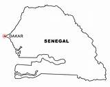 Senegal Map Coloring Comment Coloringpagebook Printable Advertisement sketch template