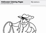 Knock Trick Treat Coloring Song Cowboy sketch template