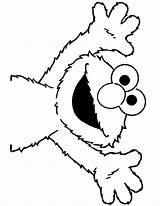Coloring Elmo Pages Sesame Street Face Popular sketch template