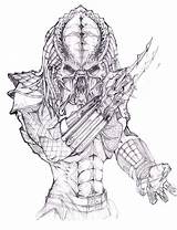 Predator Coloring Pages Drawing Alien Vs Face Color Print Sketches Sketch Cartoon Predators Xenomorph Movie Book Drawings Tattoo Mask Getdrawings sketch template