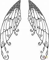 Wings Fairy Coloring Pages Wing Printable Double Angel Drawing Heart Adult Ailes Fairies Drawings Butterfly Coloriage Adults Dessin Color Fée sketch template