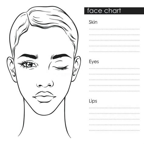 printable makeup face sketch templates nurul amal   makeup