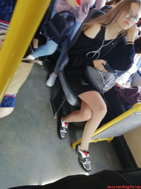 cute girl in glasses and pantyhose bus candid photo sexy candid girls