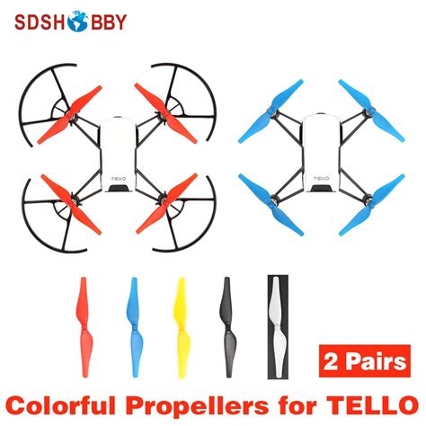 pairs propellers colorful props  dji tello  droneparts accessories aliexpress
