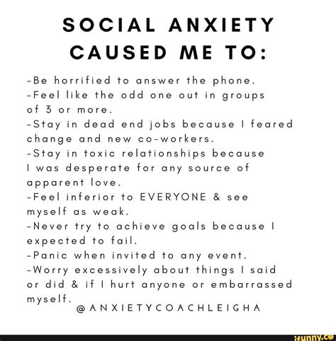 social anxiety caused me to be horrified to answer the