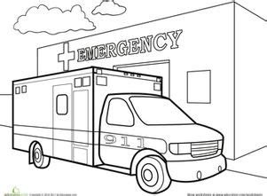 rescue vehicles coloring pages images  pinterest coloring