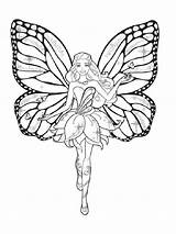 Barbie Fairy Coloring Pages Printable Girls Print Color Kids Mycoloring sketch template