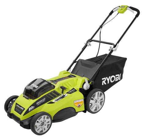 Ryobi 20 Inch 40v Brushless Lawn Mower With Two 4 0 Amp Batteries The