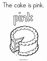 Pink Coloring Cake Pages Print Twistynoodle sketch template