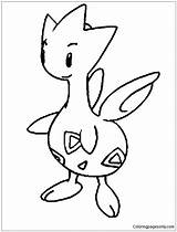 Pokemon Coloring Togetic Togepi Pages Color Online Template Getcolorings Coloringpagesonly sketch template