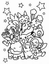 Pokemon Coloring Kids Color Pages Print Incredible sketch template