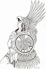 Warrior Aztec Angel Eagle Tattoo Stencil Tattoos Cuahutemoc Drawing Sample Deviantart Coloring Designs Aztecas Drawings Draw Adult Choose Board sketch template