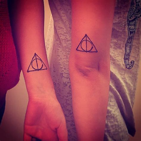 deathly hallows 54 sister tattoos that prove she s your best friend